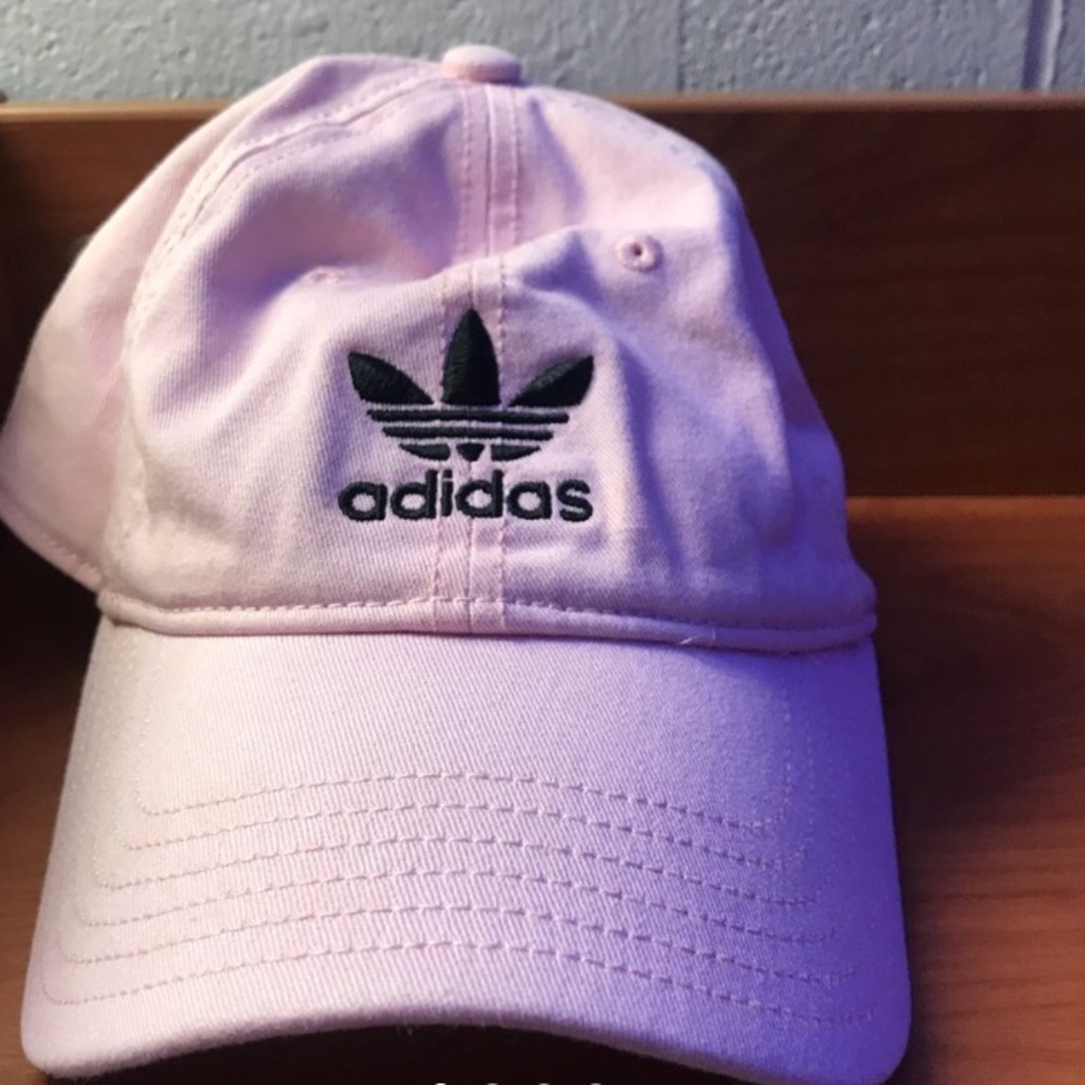 Baby pink adidas hat